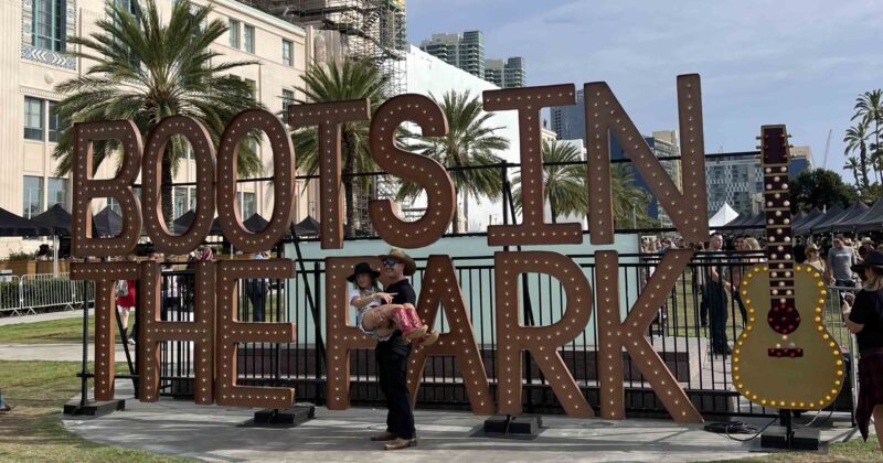 Boots in the Park 2022 sign
