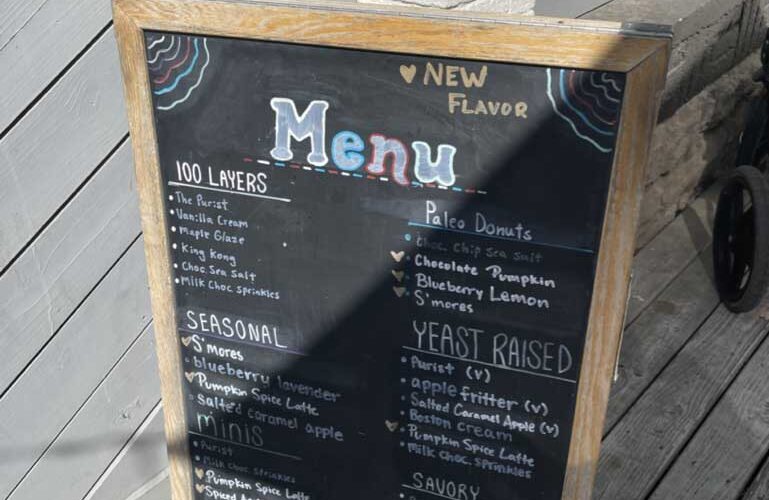 Five Daughters Bakery menu