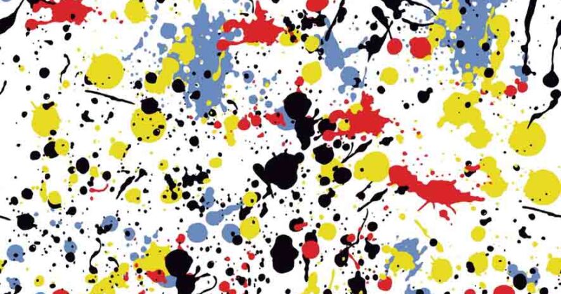 Paint stains and splashes style pattern vector illustration.