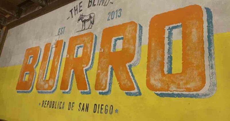 The Blind Burro sign