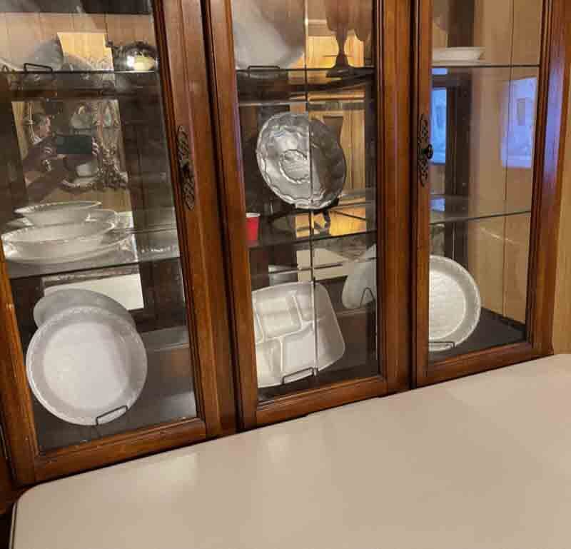 Trailer Park After Dark china cabinet