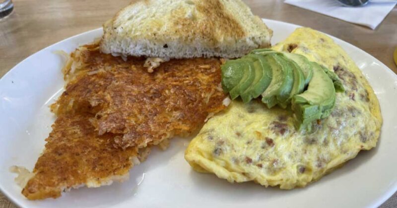 Urban Egg omlette and hashbrowns
