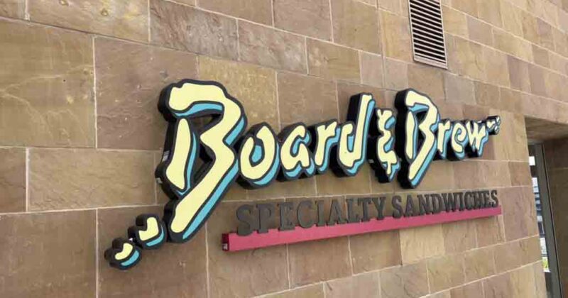 Board and Brew sign