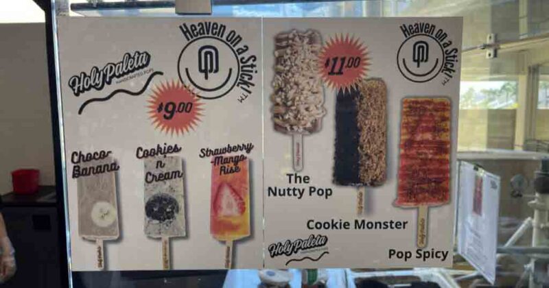 Holy Paleta menu