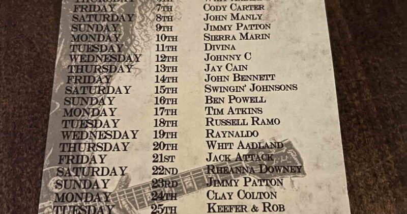 Le Papagayo music calendar