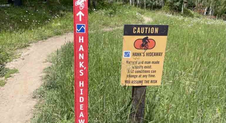 Vail Ski Resort hiking sign